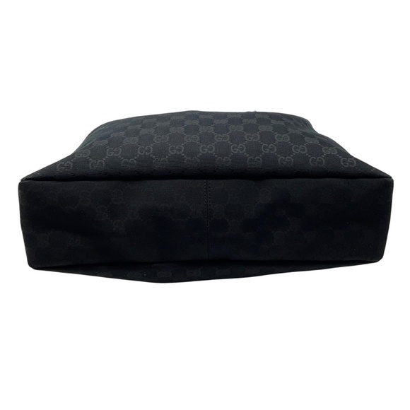 GUCCI BLACK HORSEBIT GG MONOGRAM CANVAS HOBO SHOULDER BAG - Picture 4 of 13